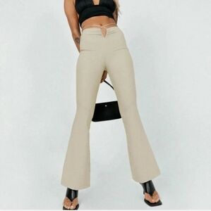 NWT Princess Polly Beige Lovey Pants flare lace Trousures